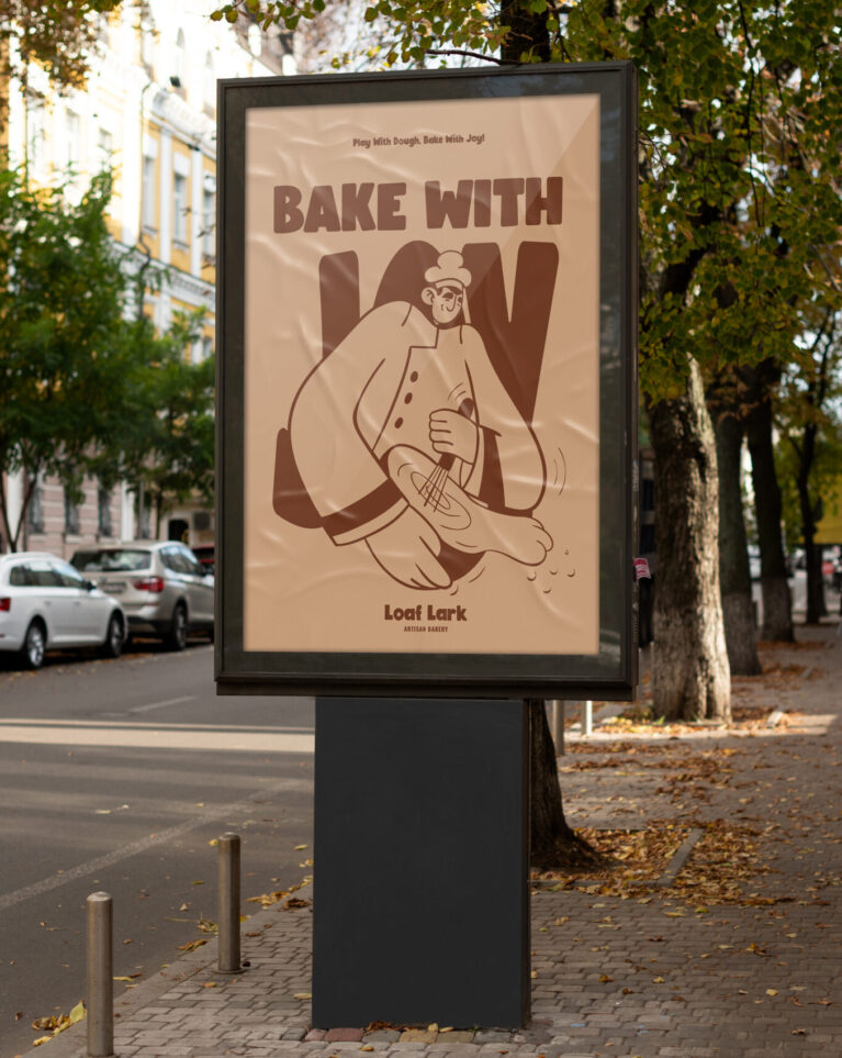 Autumn Citylight Poster Photo Mockup